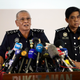 La policía de Malasia informando sobre el caso. AP